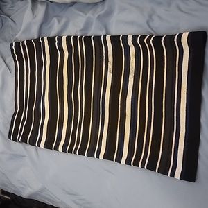 Rachel Roy navy, blue, gold stripe sweater skirt